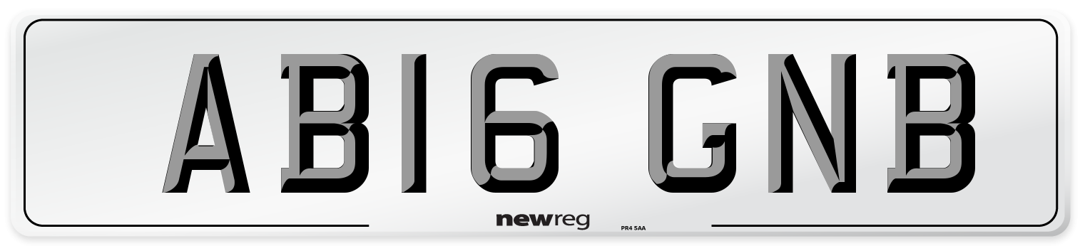 AB16 GNB Number Plate from New Reg